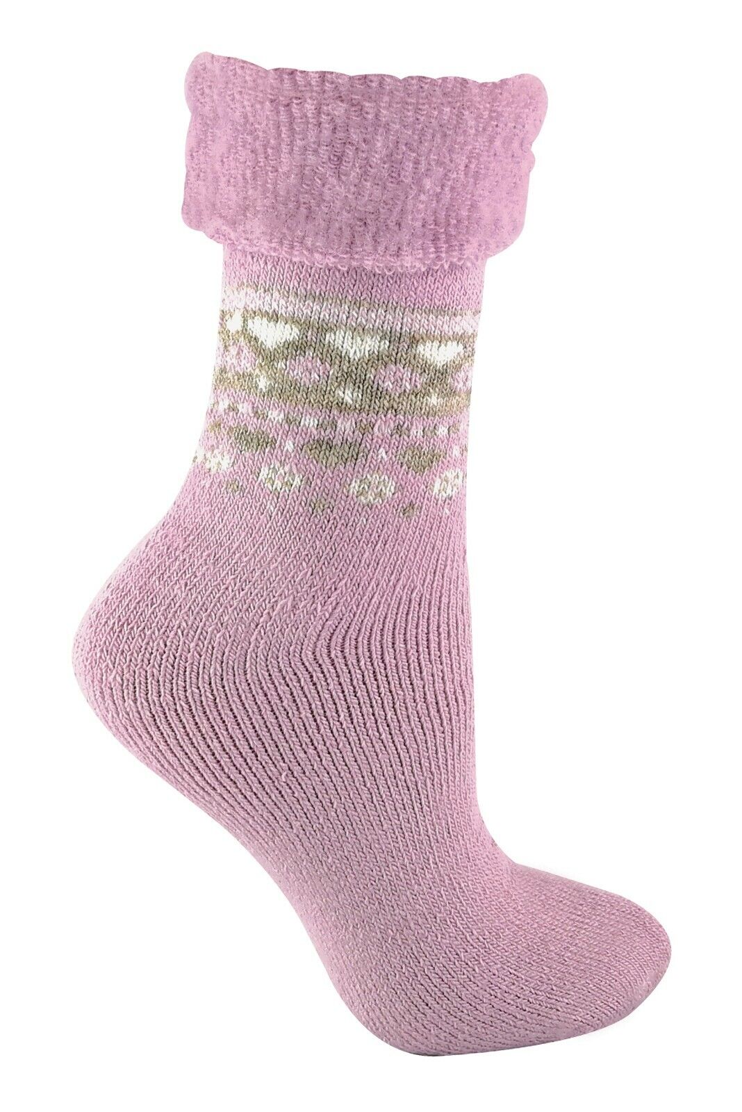 Damen flauschig gemustert Winter warm Thermo Wollmischung Lounge Bett Socken LTOWS - Bild 37 von 54