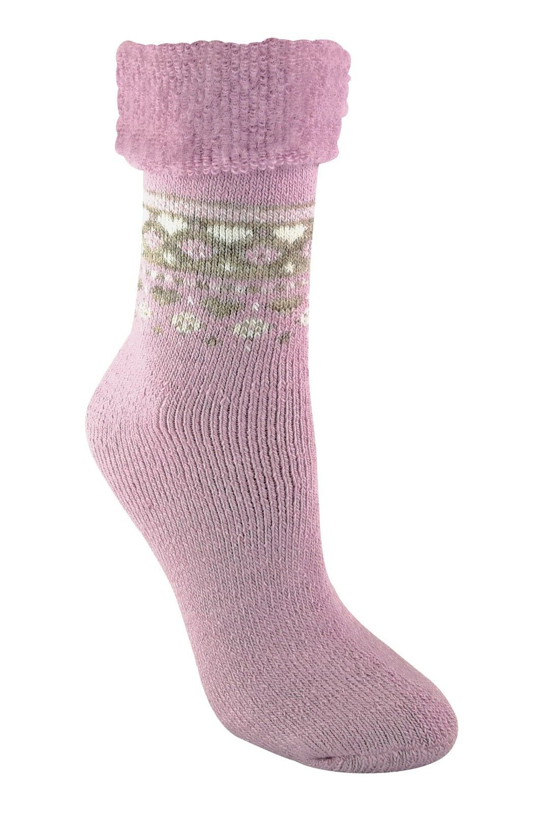 Damen flauschig gemustert Winter warm Thermo Wollmischung Lounge Bett Socken LTOWS - Bild 38 von 54