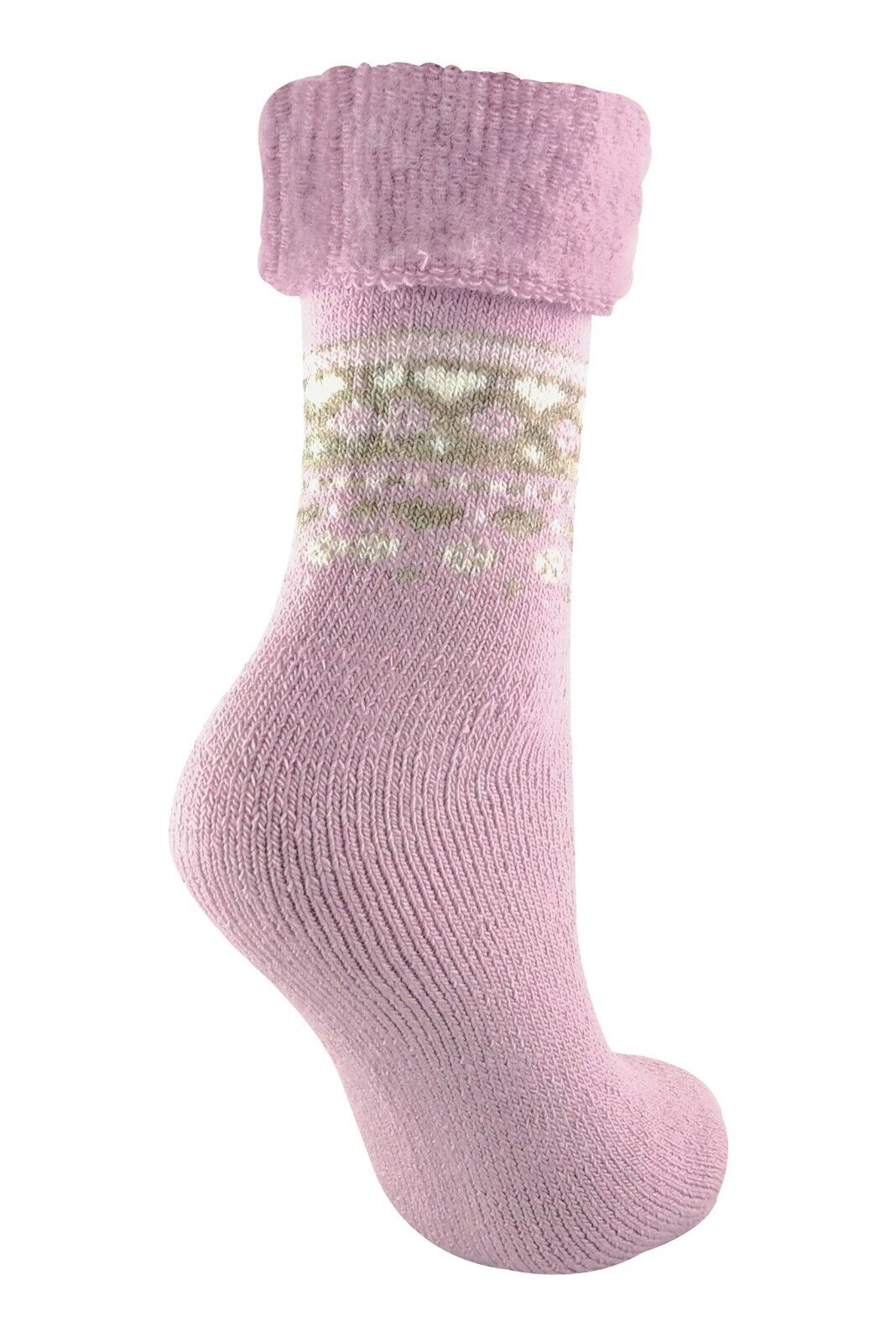 Damen flauschig gemustert Winter warm Thermo Wollmischung Lounge Bett Socken LTOWS - Bild 39 von 54