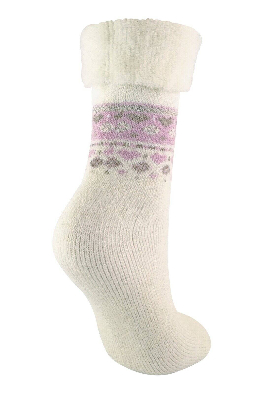 Damen flauschig gemustert Winter warm Thermo Wollmischung Lounge Bett Socken LTOWS - Bild 51 von 54