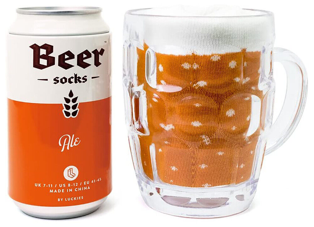 Men's Fun Novelty Funky Cotton Beer Socks In A Can Gift Box | One Size: 6-11 UK - Picture 8 of 30