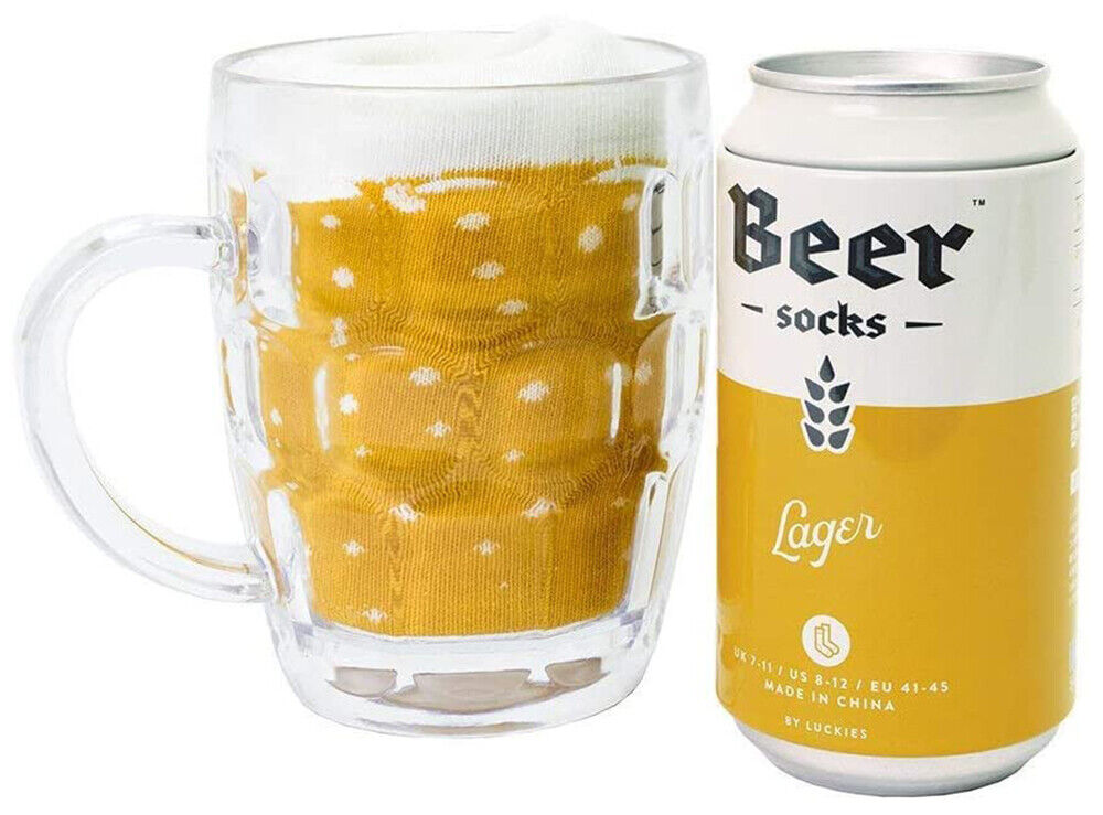 Men's Fun Novelty Funky Cotton Beer Socks In A Can Gift Box | One Size: 6-11 UK - Picture 16 of 30