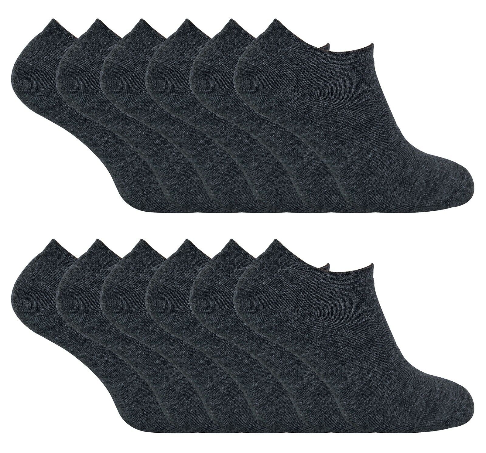Herren 12 Paar Multipack dicke Thermo tief geschnittene Trainer Winter unsichtbare Socken - Bild 3 von 5