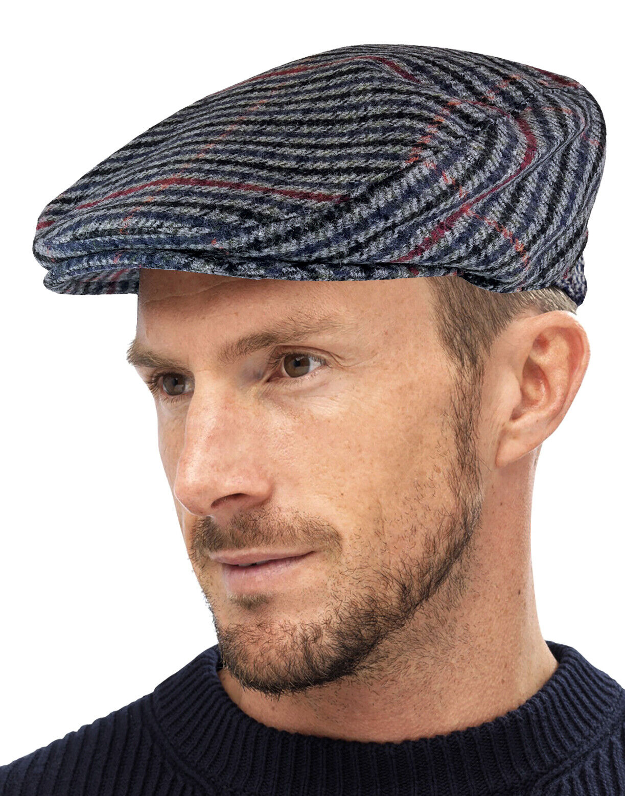Herren Englisch Vintage Winter Wollmischung Kariert Efeu Zeitungsjunge Bill flache Kappe Mütze - Bild 33 von 37