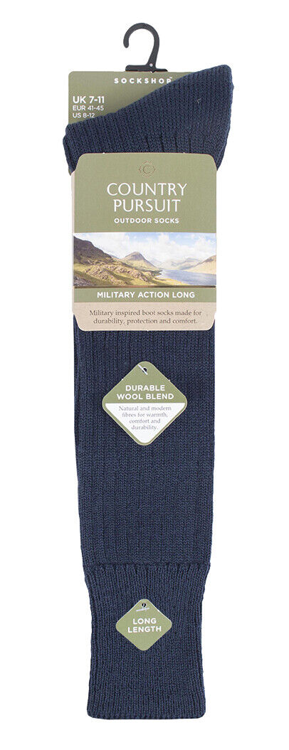 Mens Wool Blend Military Action Army Knee High Boot Socks for Cold Weather - Picture 6 of 8