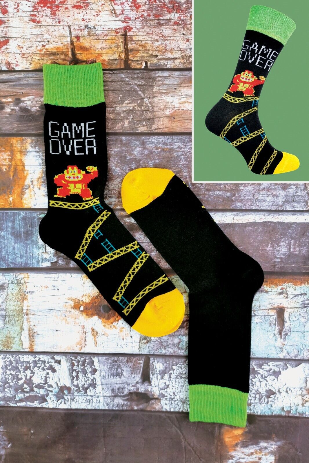 SOCKE SNOB - 3er-Pack lustige Neuheit Vintage Retro Gaming Socken für Herren | 6-11 UK - Bild 15 von 45