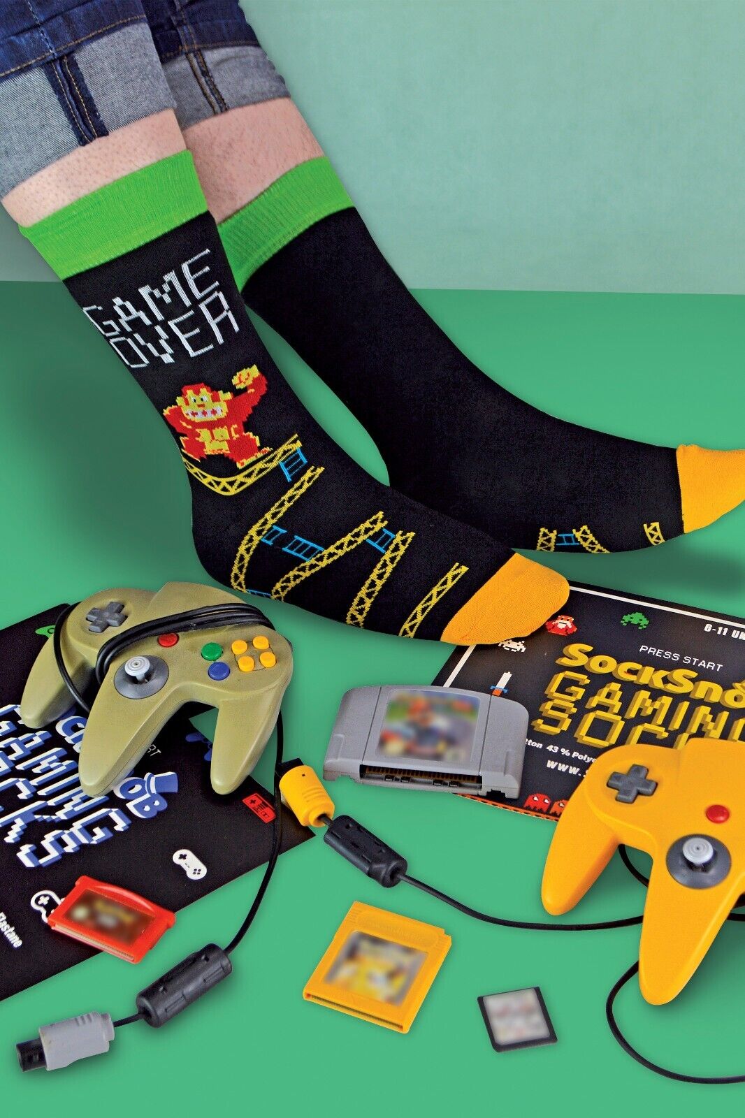 SOCKE SNOB - 3er-Pack lustige Neuheit Vintage Retro Gaming Socken für Herren | 6-11 UK - Bild 21 von 45