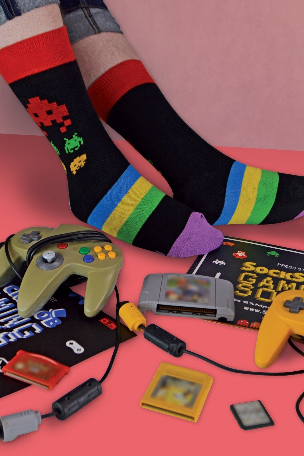 SOCKE SNOB - 3er-Pack lustige Neuheit Vintage Retro Gaming Socken für Herren | 6-11 UK - Bild 22 von 45
