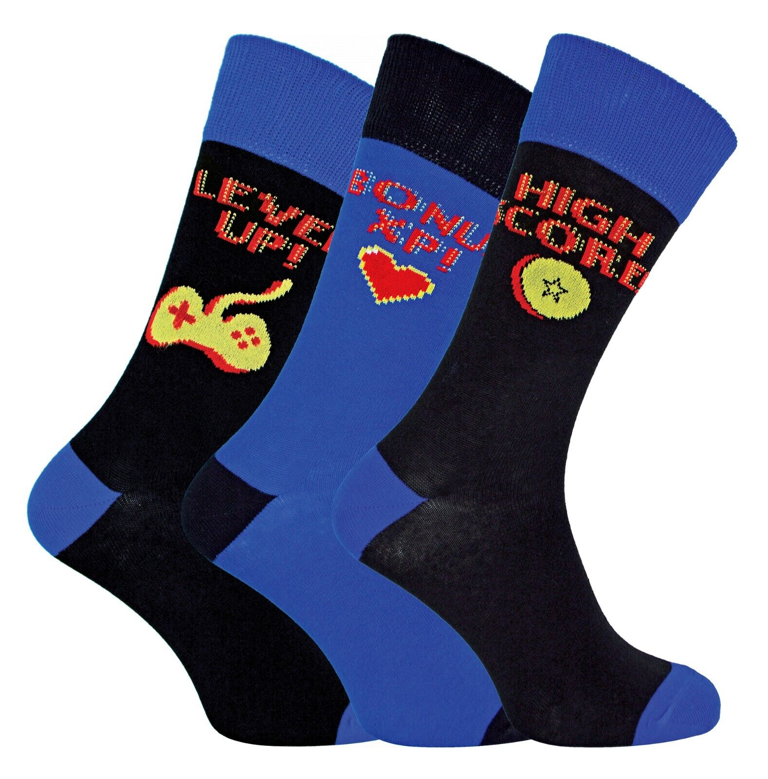 SOCKE SNOB - 3er-Pack lustige Neuheit Vintage Retro Gaming Socken für Herren | 6-11 UK - Bild 40 von 45