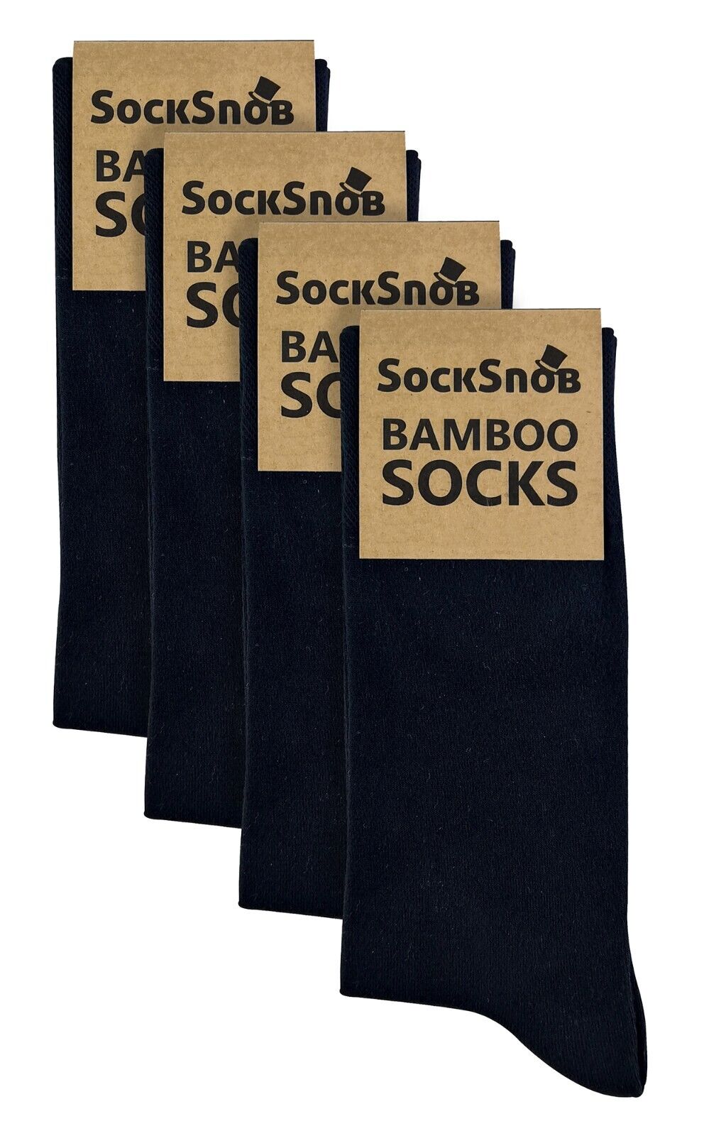 CALCETÍN SNOB - 4 Pares Unisex Bambú Finamente Tejido Delgado Súper Suave Traje de Vestir Calcetines - Imagen 4 de 44