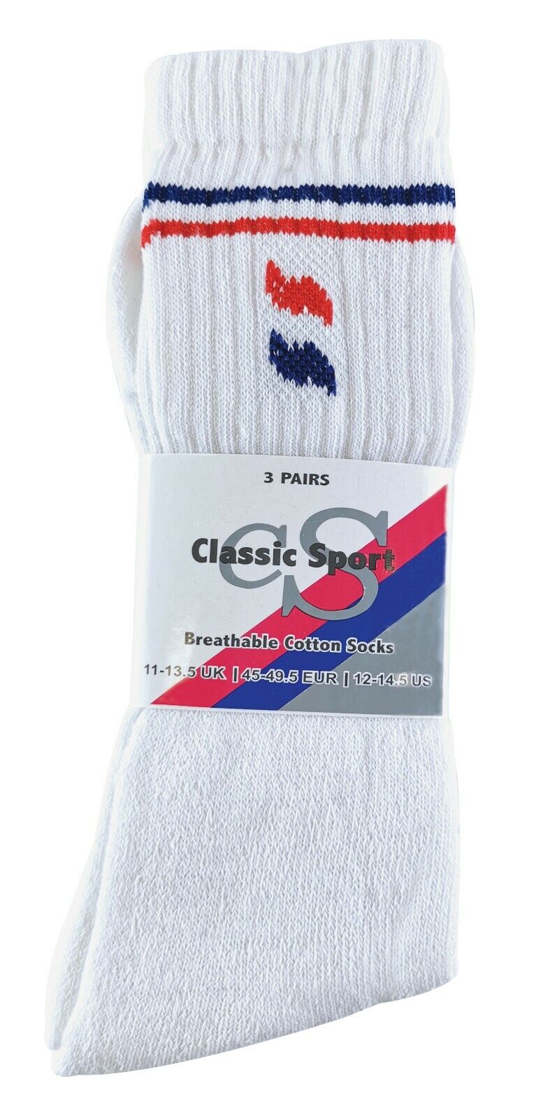 SOCKE SNOB - 6er-Pack Herren Baumwolle Retro Sportsocken mit Streifen - Bild 11 von 11