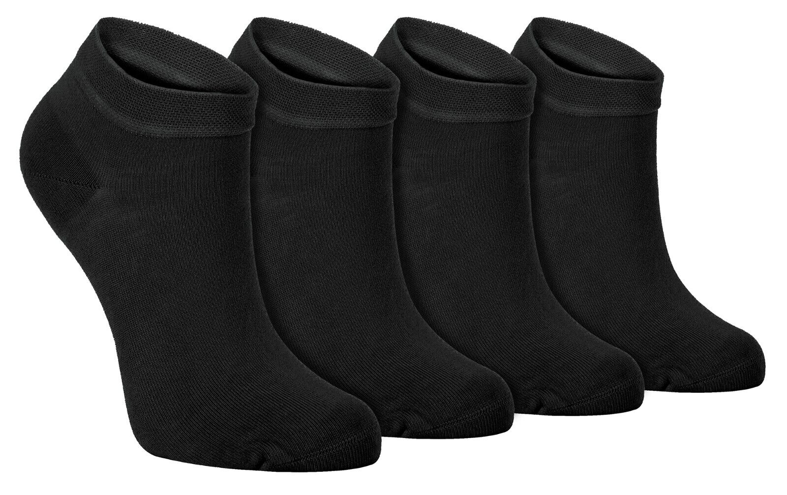 4 pares de calcetines de entrenamiento de tobillo transpirables de bambú corte bajo para hombre y mujer - Imagen 3 de 20