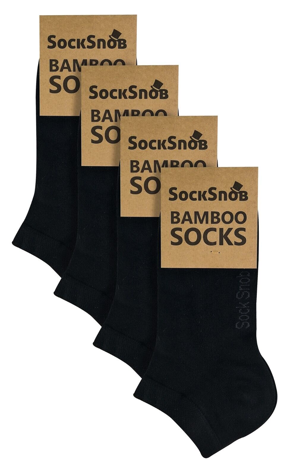 4 pares de calcetines de entrenamiento de tobillo transpirables de bambú corte bajo para hombre y mujer - Imagen 4 de 20