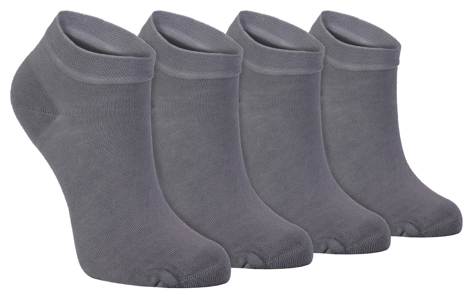 4 pares de calcetines de entrenamiento de tobillo transpirables de bambú corte bajo para hombre y mujer - Imagen 9 de 20