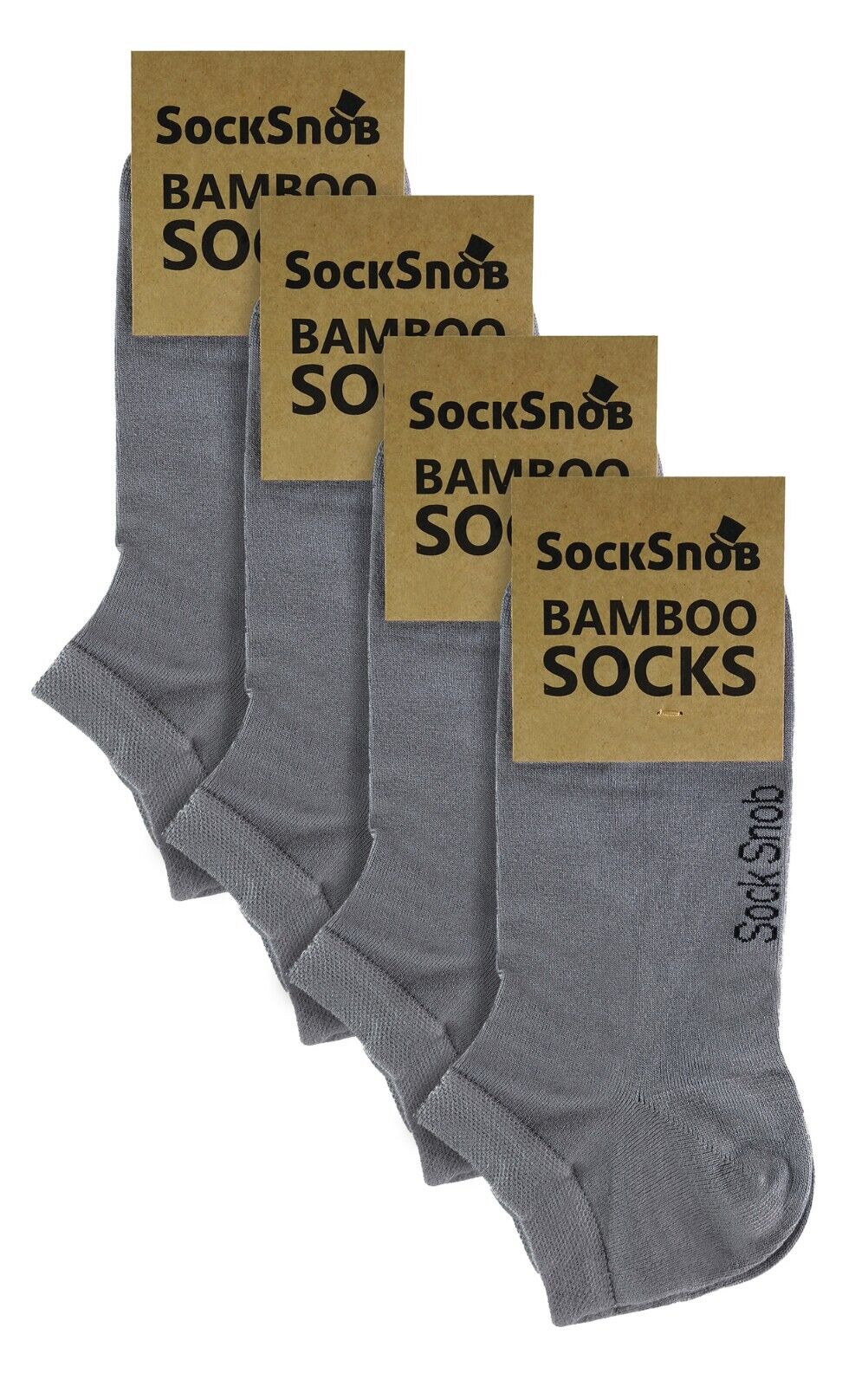 4 pares de calcetines de entrenamiento de tobillo transpirables de bambú corte bajo para hombre y mujer - Imagen 10 de 20