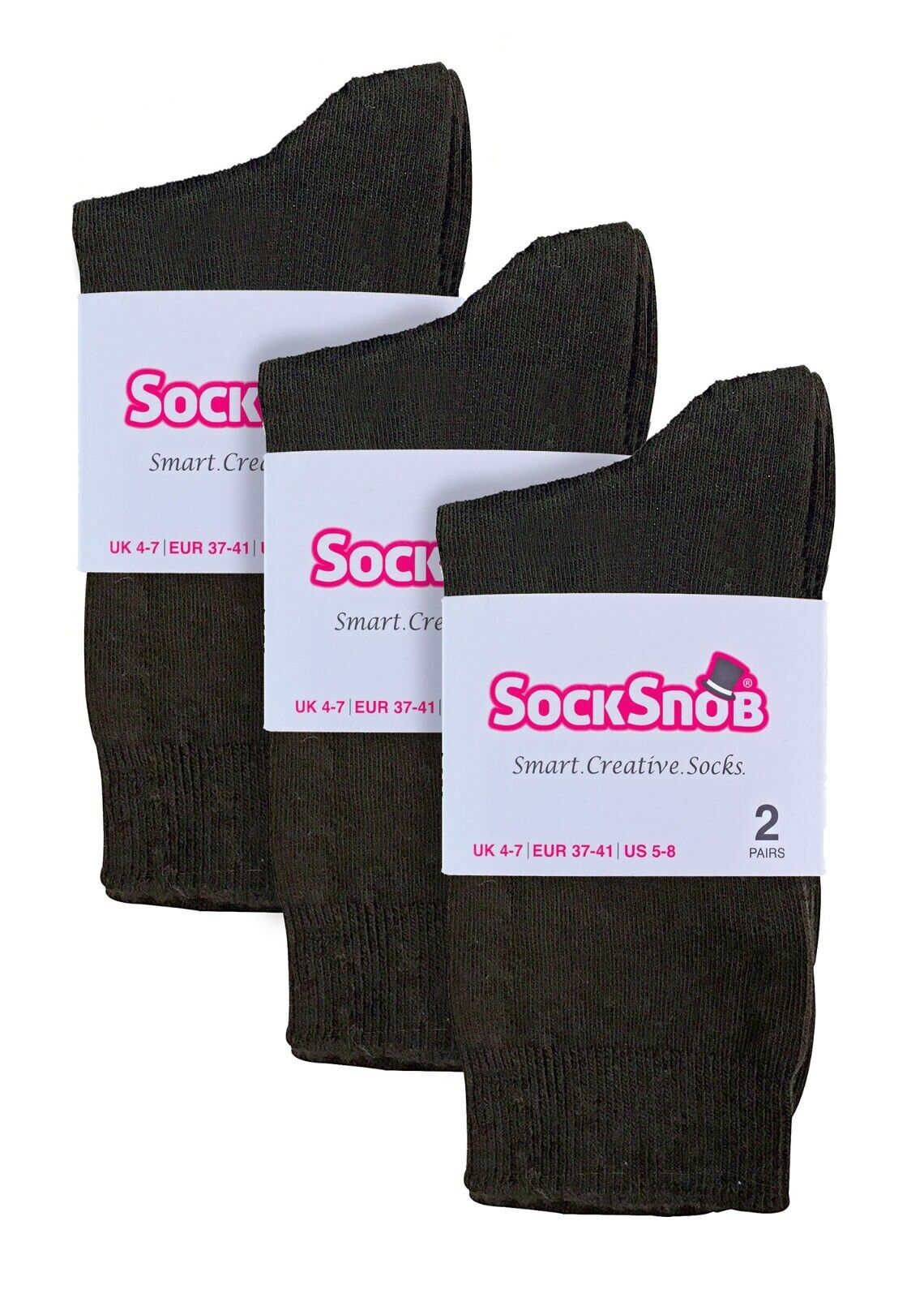 Sock Snob - 6 paia di calze alla caviglia da donna in cotone tinta unita ricco - Foto 21 di 94