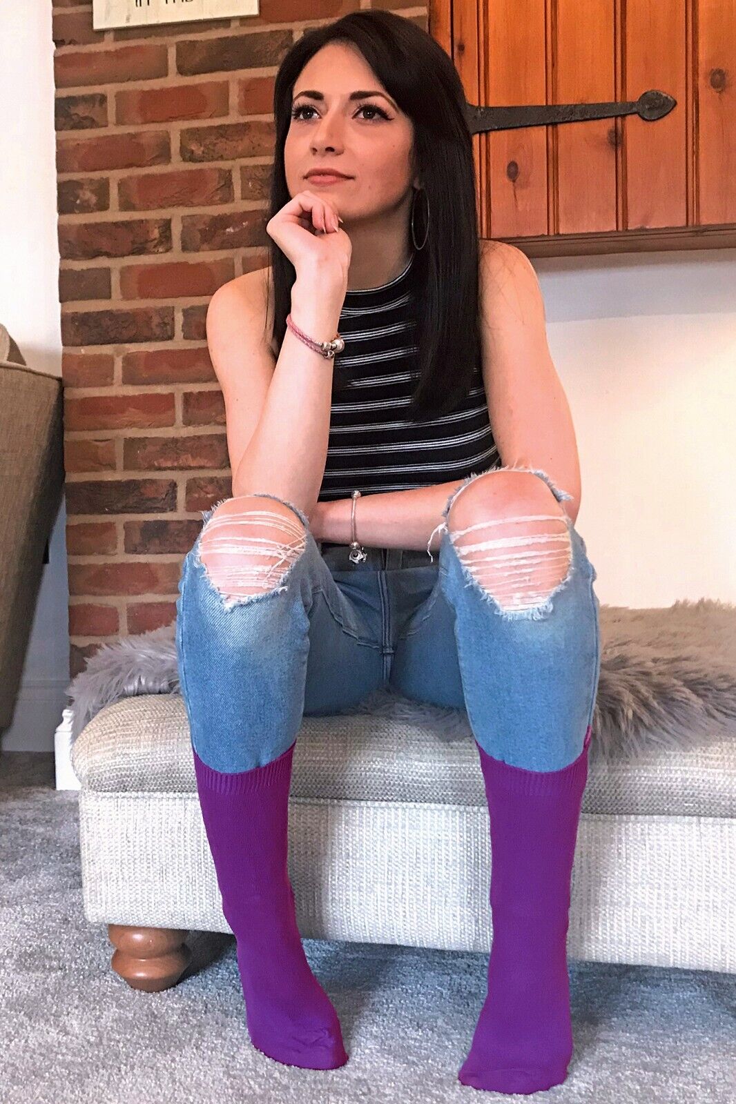 Sock Snob - 6 paia di calze alla caviglia da donna in cotone tinta unita ricco - Foto 43 di 94