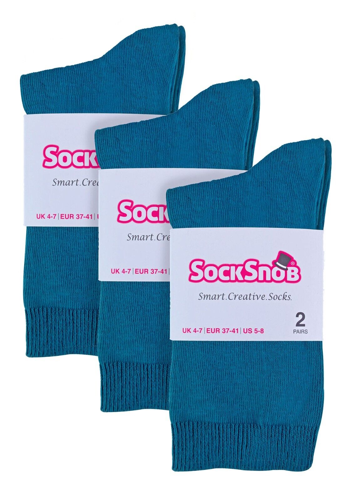 Sock Snob - 6 paia di calze alla caviglia da donna in cotone tinta unita ricco - Foto 66 di 94