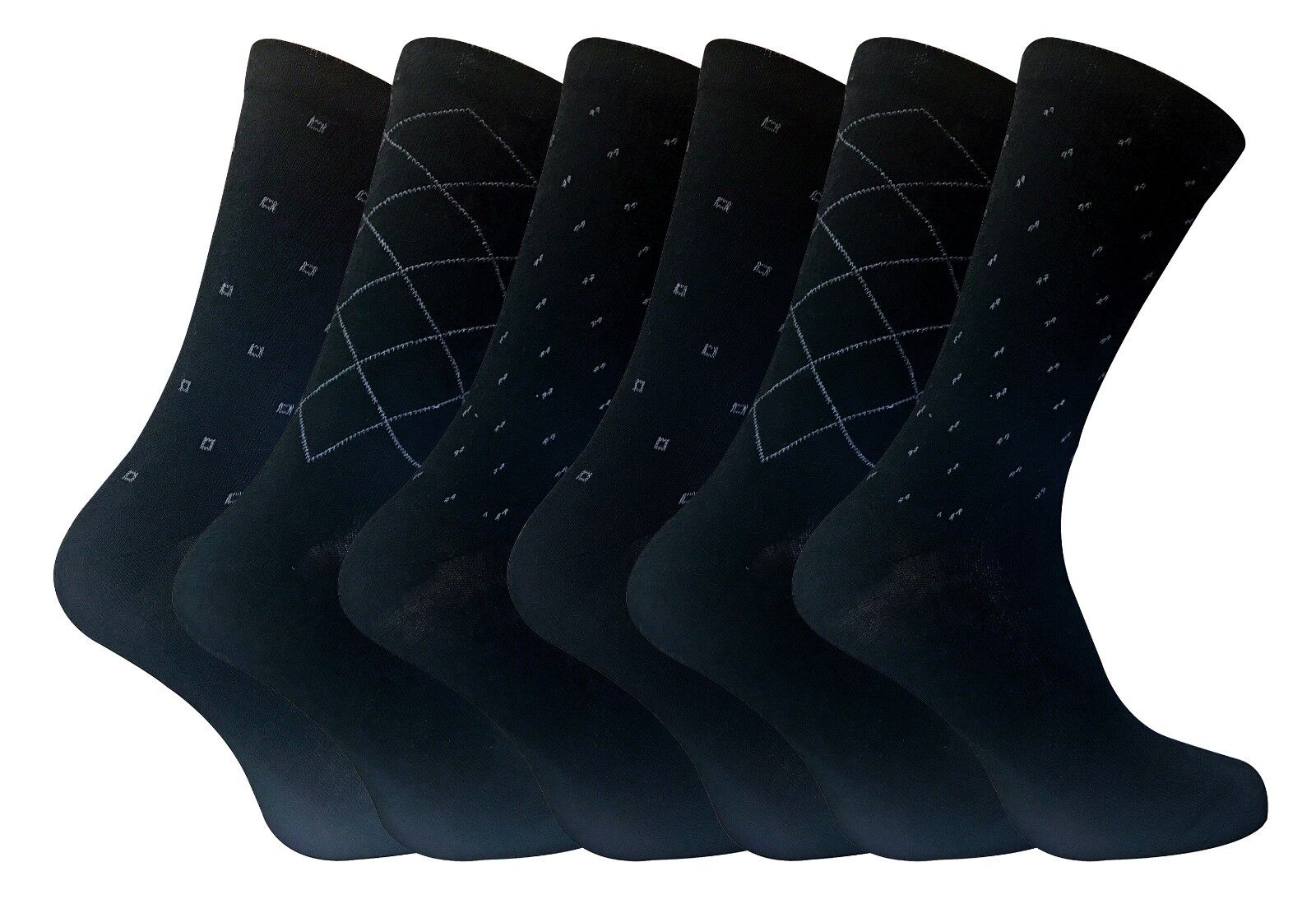 Sock Snob - 6 Paires Hommes Coton Respirant Fantaisie Rayures Désign Chaussettes - Imagen 23 de 33