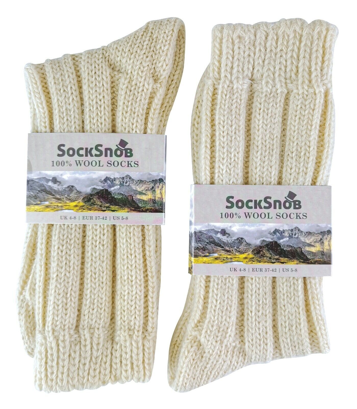 Sock Snob - Ladies Lightweight Soft Cosy Warm Knitted 100% Pure Wool Socks - Picture 7 of 8
