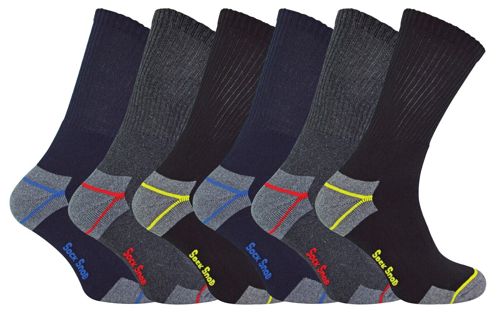 Calcetines Snob - Para Hombre Rico en Algodón Negro Resistente Últimos Calcetines de Trabajo para Botas - Imagen 2 de 22