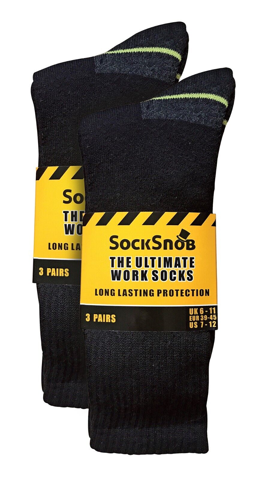 Calcetines Snob - Para Hombre Rico en Algodón Negro Resistente Últimos Calcetines de Trabajo para Botas - Imagen 3 de 22