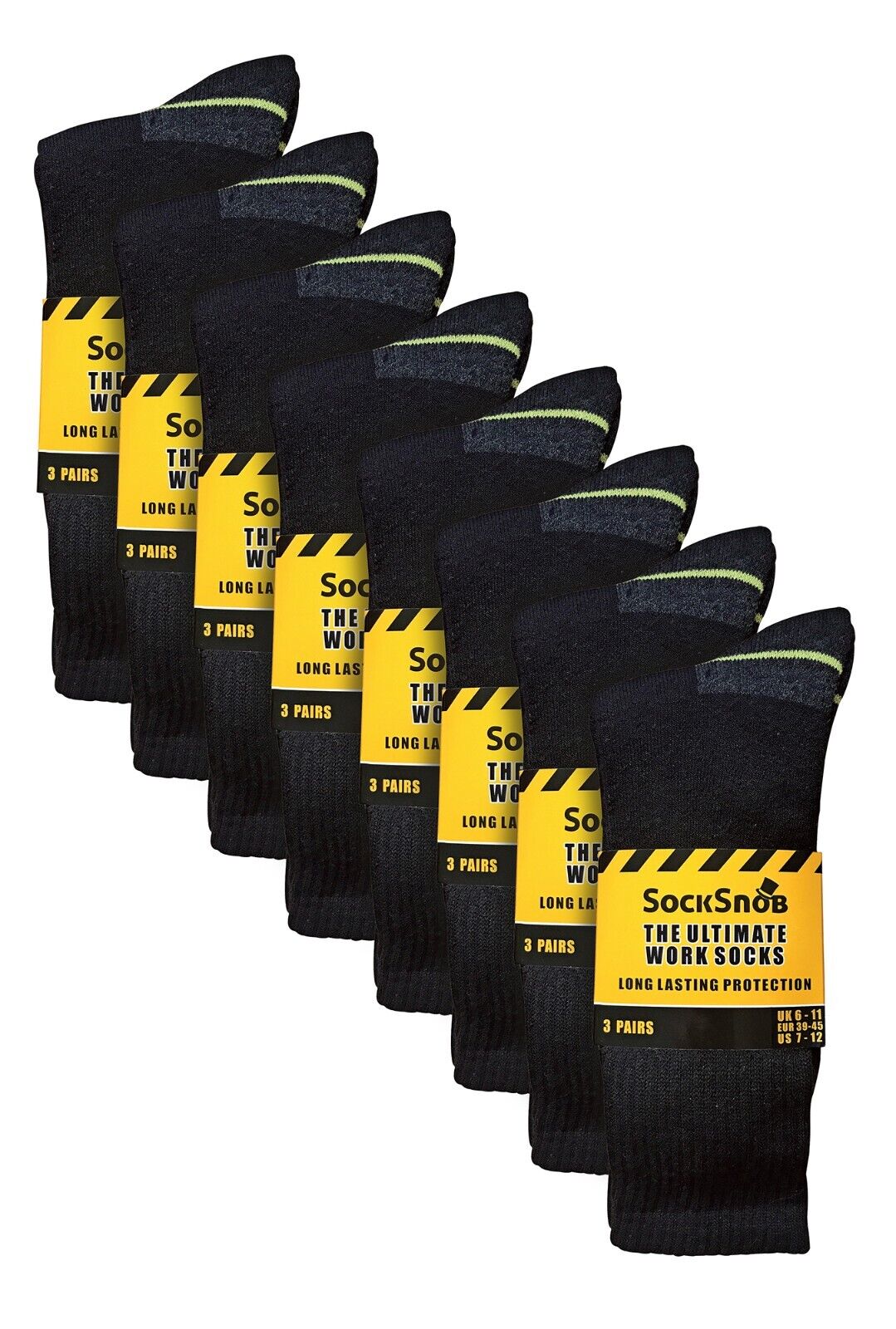 Calcetines Snob - Para Hombre Rico en Algodón Negro Resistente Últimos Calcetines de Trabajo para Botas - Imagen 17 de 22