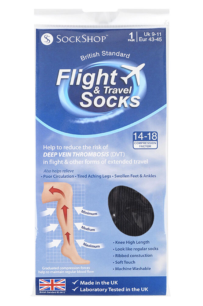 Sockshop - Unisex 80 Denier knee high compression Flight and Travel Socks,1 pair - Picture 9 of 10