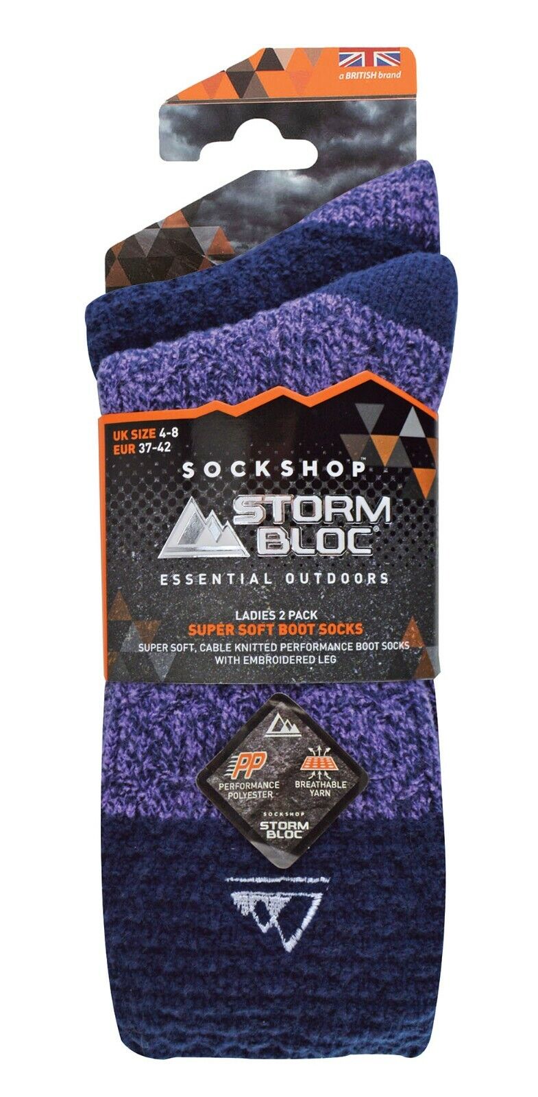 Storm Bloc - 2 pares de calcetines de botas para caminar anti ampollas para trekking senderismo - Imagen 8 de 10