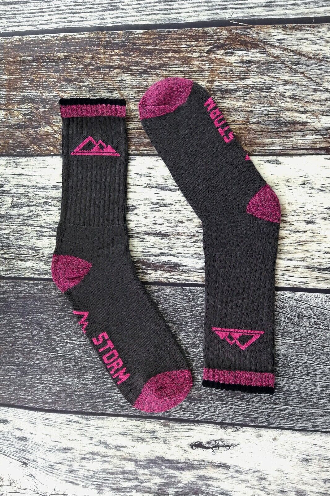Storm Bloc - 3 Pack Ladies Striped Anti Blister Cotton Summer Walking Boot Socks - Picture 12 of 24
