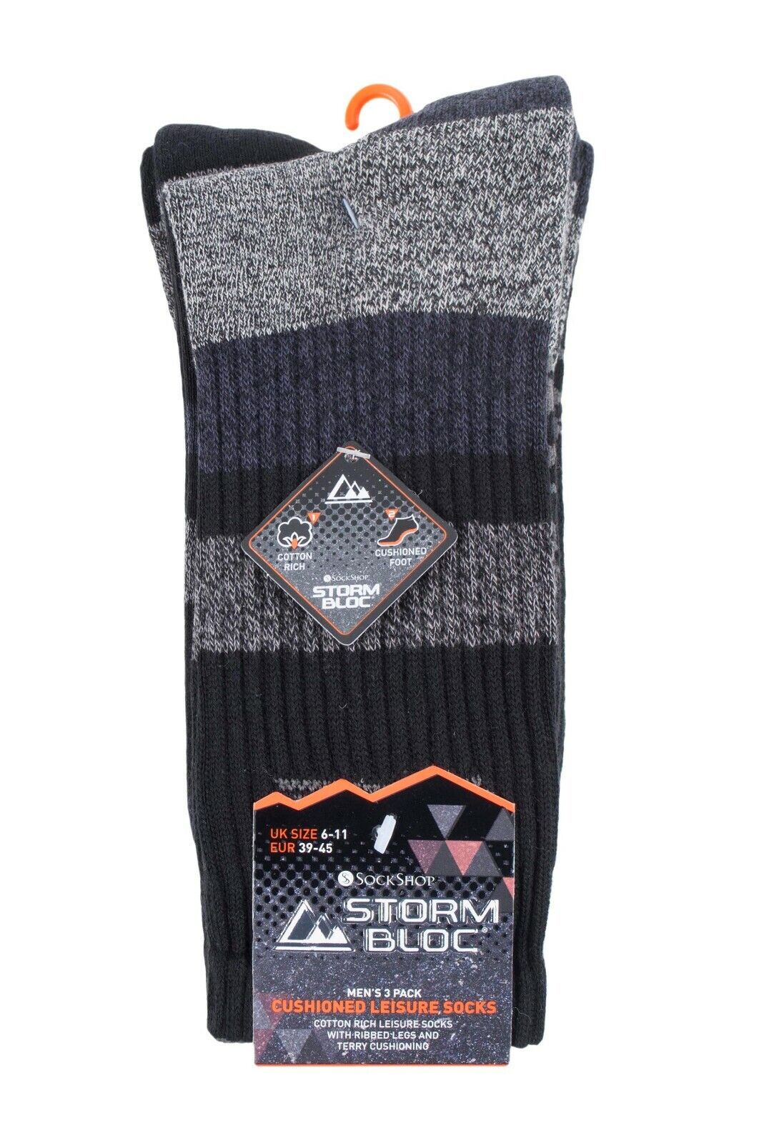 Storm Bloc - 3 Pack Hombres Transpirable Anti Blister Algodón Verano Senderismo Calcetines de Trabajo - Imagen 4 de 14