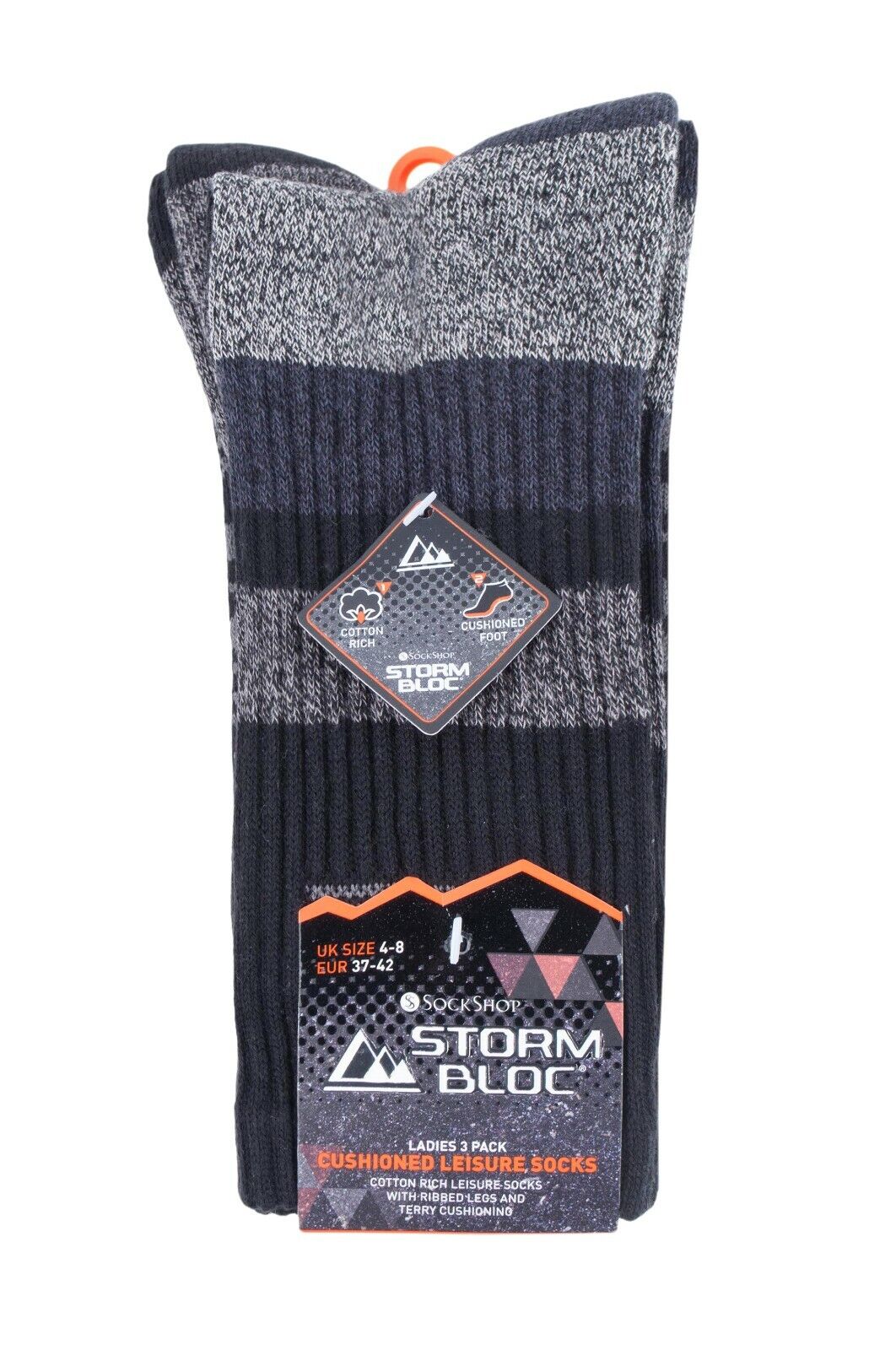 Storm Bloc - 3 Pack Womens Anti Blister Cotton Lightweight Summer Hiking Socks - Foto 5 di 21