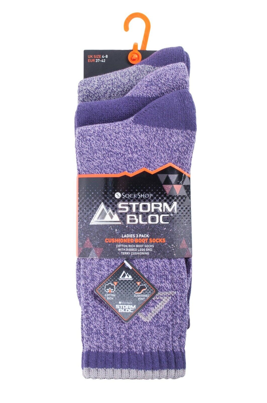 Storm Bloc - 3 Pack Womens Anti Blister Cotton Lightweight Summer Hiking Socks - Foto 14 di 21