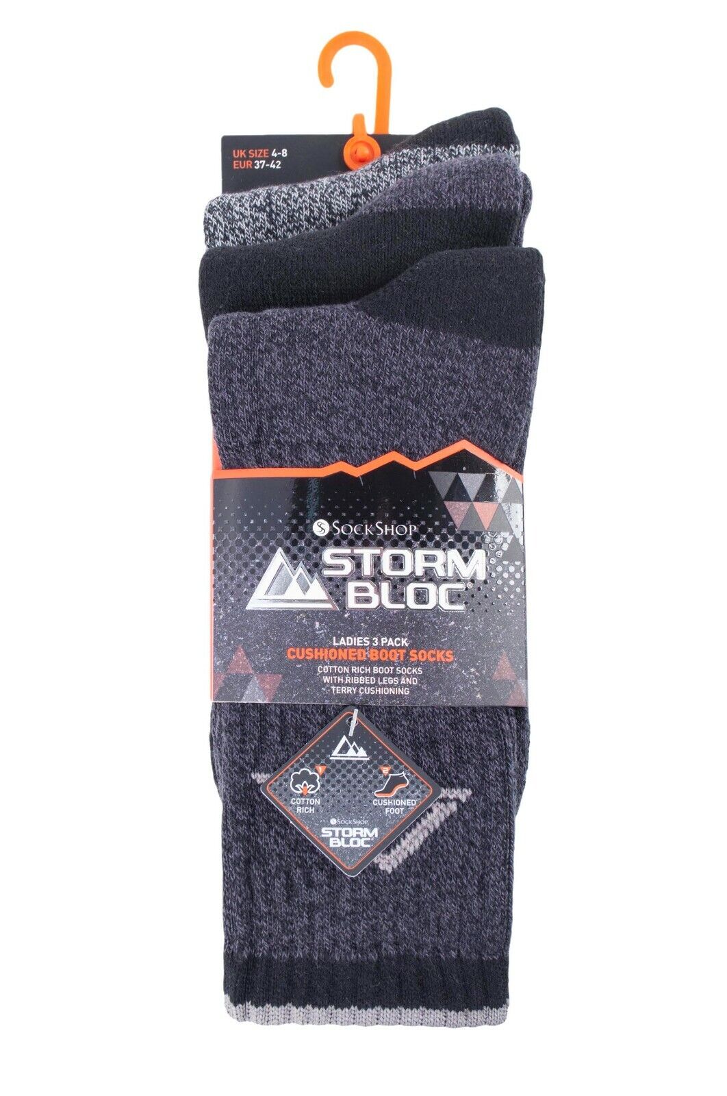 Storm Bloc - 3 Pack Womens Anti Blister Cotton Lightweight Summer Hiking Socks - Foto 17 di 21