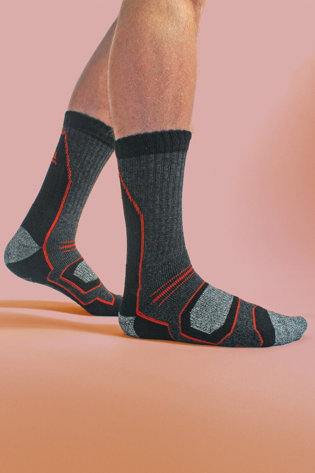 Storm Bloc - 4 Pack Mens Breathable Performance Hiking Socks with Arch Support - Picture 12 of 41