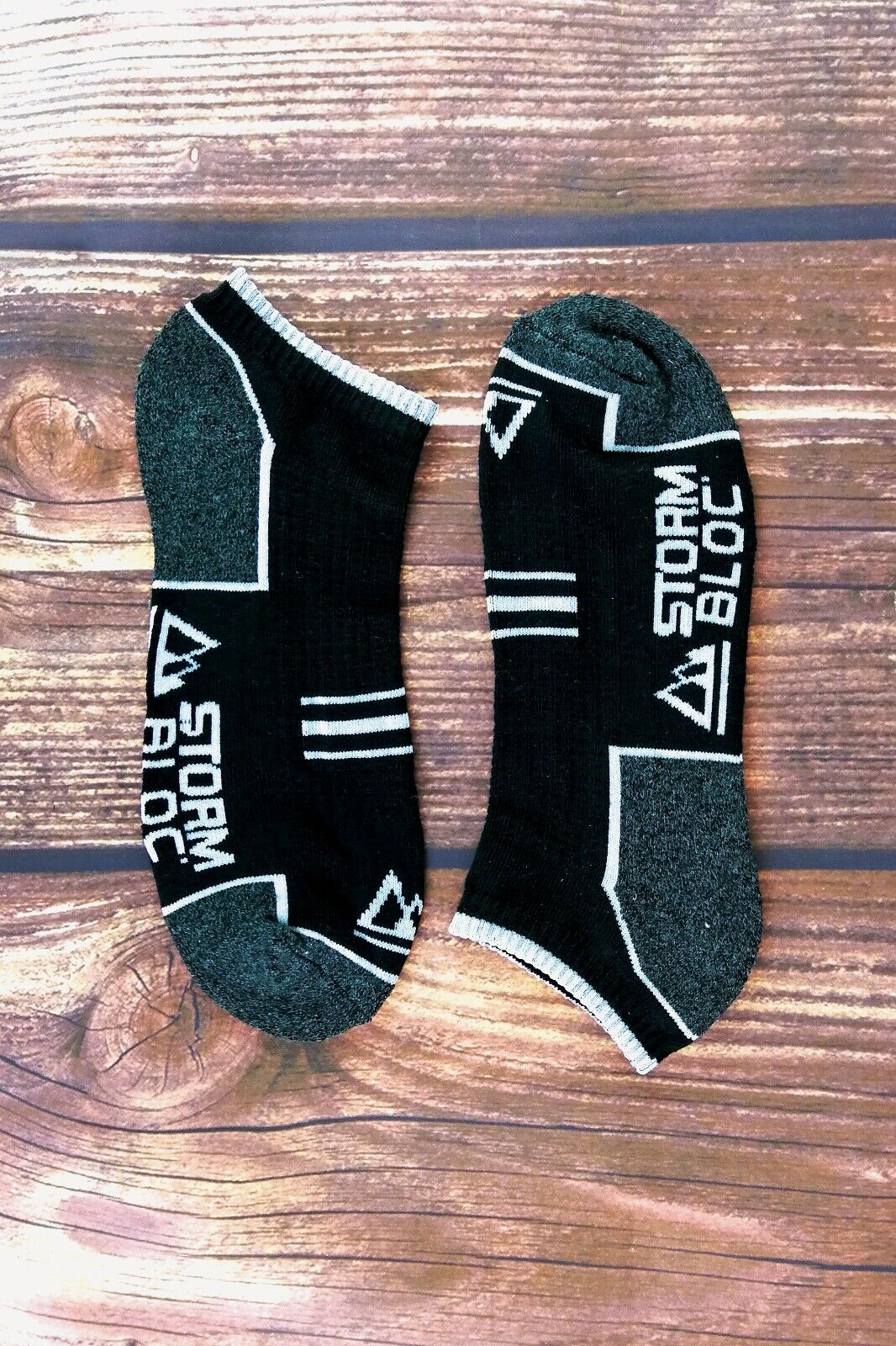 Storm Bloc - Paquete de 6 calcetines de entrenador acolchados de algodón para hombre en blanco y negro - Imagen 6 de 11