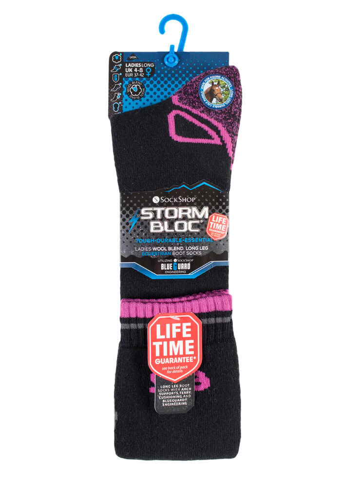 Storm Bloc - Damen lange kniehohe Wollmischung Thermo Reitsocken - Bild 5 von 15