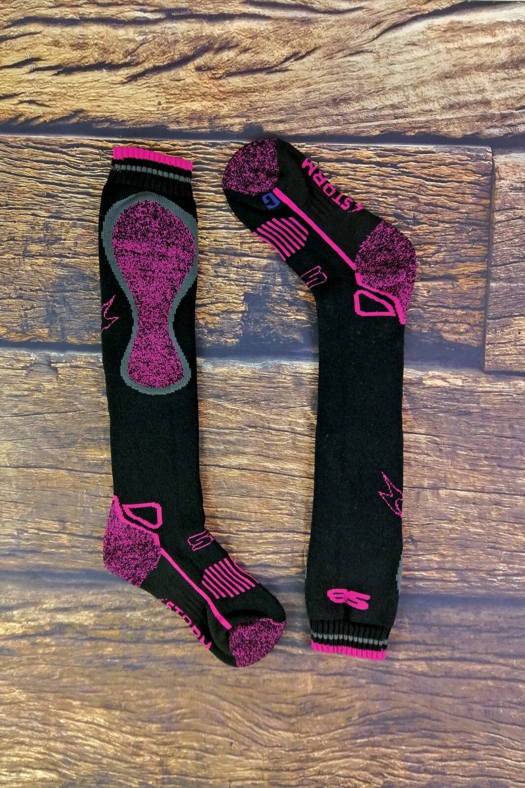Storm Bloc - Damen lange kniehohe Wollmischung Thermo Reitsocken - Bild 7 von 15