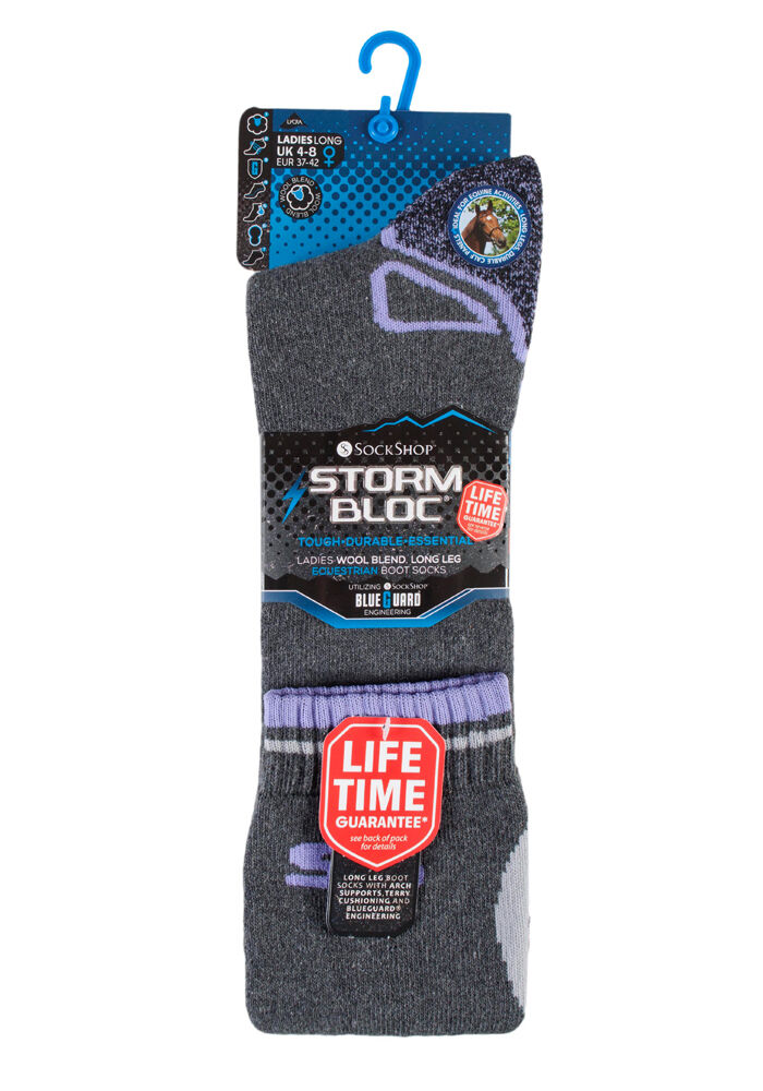 Storm Bloc - Damen lange kniehohe Wollmischung Thermo Reitsocken - Bild 13 von 15
