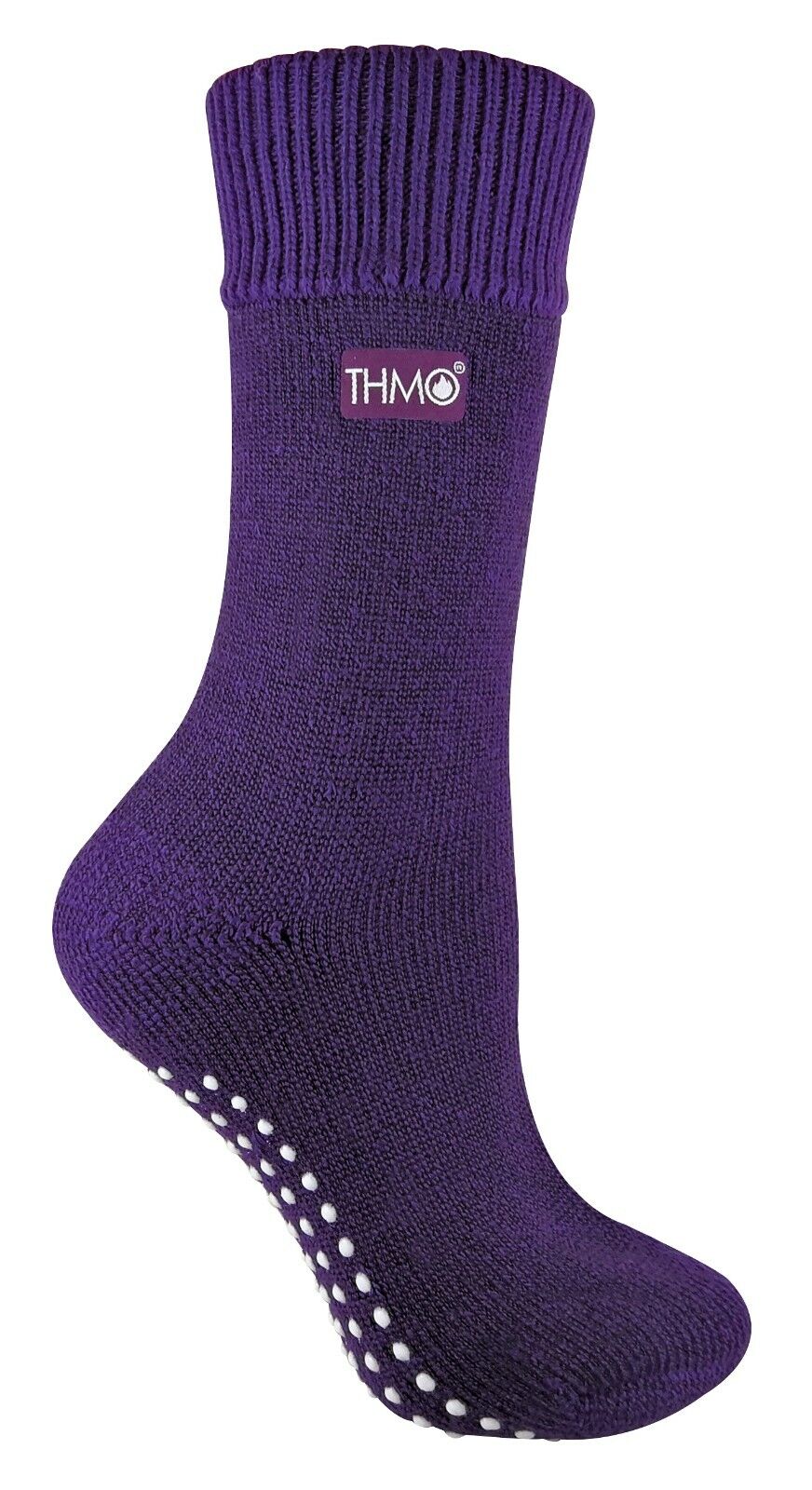 THMO - Ladies Non Slip Fluffy Fleece Inner Warm Thermal Gripper Slipper Socks - Picture 11 of 28