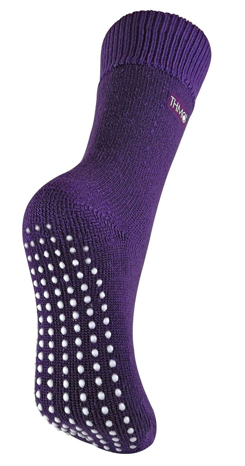 THMO - Ladies Non Slip Fluffy Fleece Inner Warm Thermal Gripper Slipper Socks - Picture 12 of 28