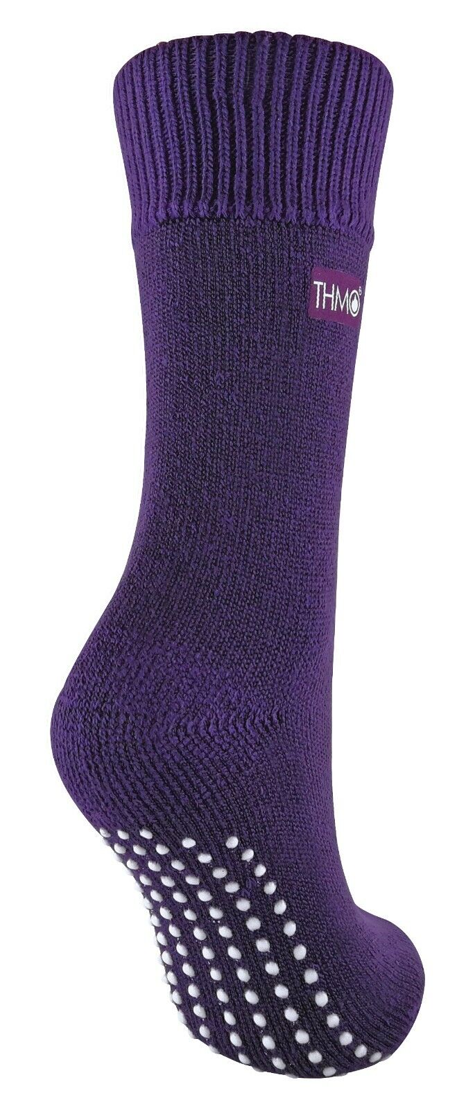 THMO - Ladies Non Slip Fluffy Fleece Inner Warm Thermal Gripper Slipper Socks - Picture 13 of 28