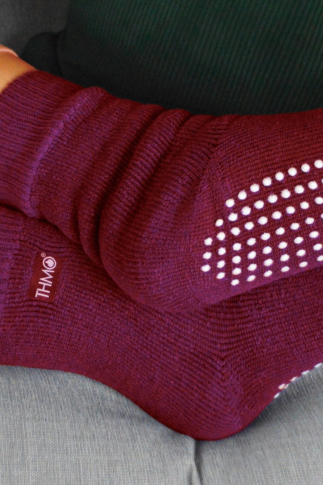 THMO - Ladies Non Slip Fluffy Fleece Inner Warm Thermal Gripper Slipper Socks - Picture 21 of 28