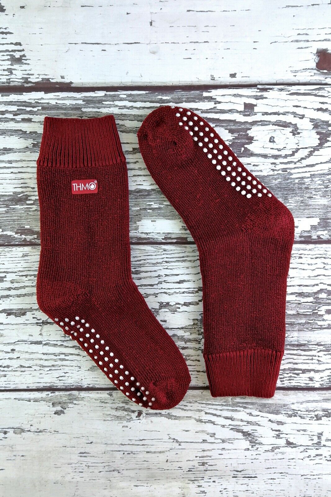 THMO - Ladies Non Slip Fluffy Fleece Inner Warm Thermal Gripper Slipper Socks - Picture 22 of 28
