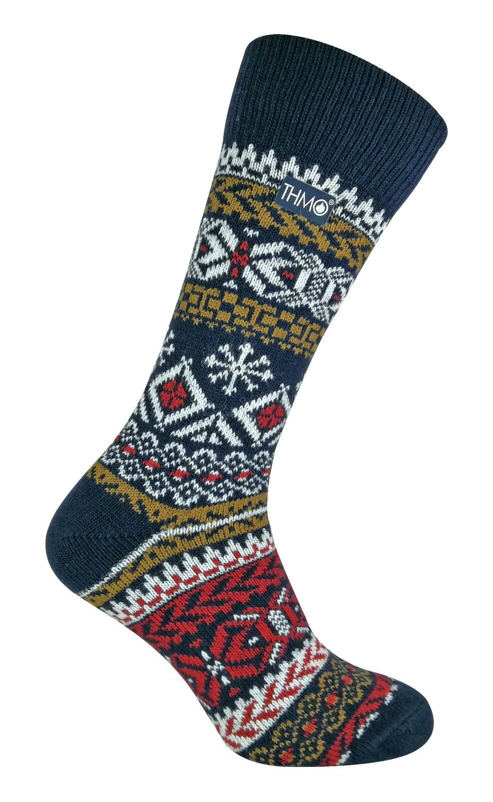 THMO - Mens Vintage Style Thick Thermal Chunky Wool Blend Socks