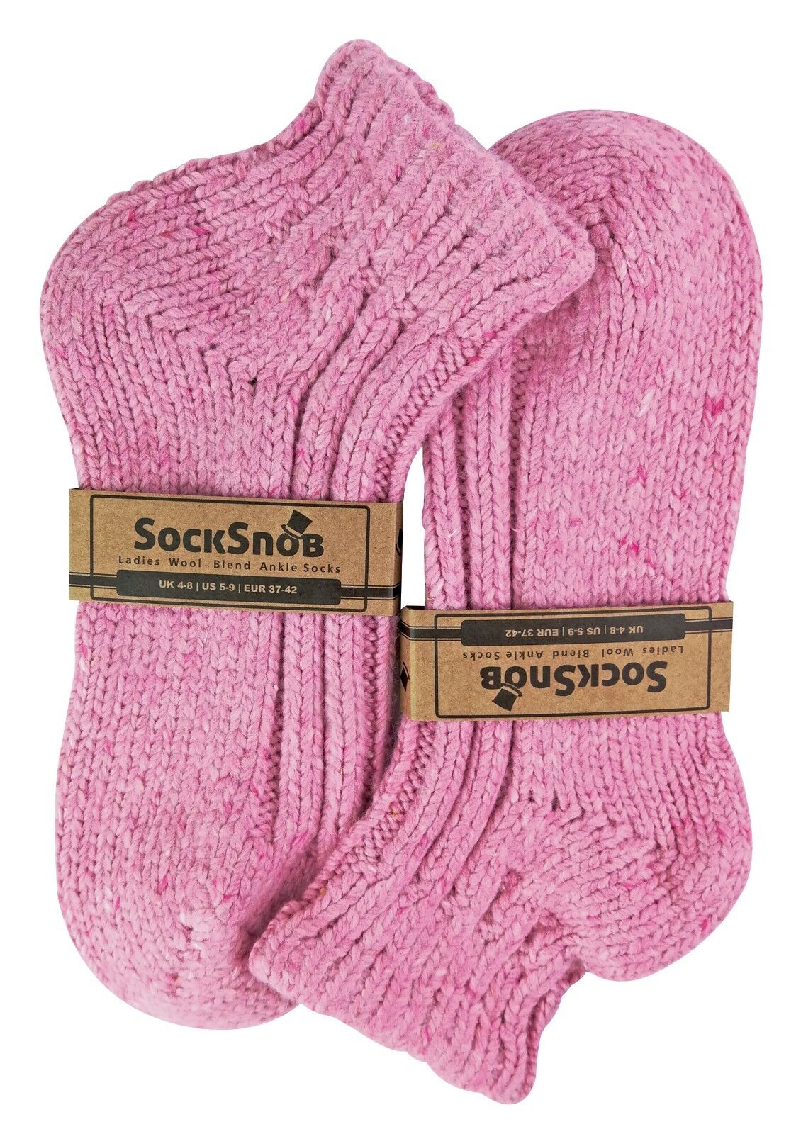 Sock Snob - Womens Chunky Ribbed Low Cut Wool Blend Ankle Boot Socks - Picture 11 of 31