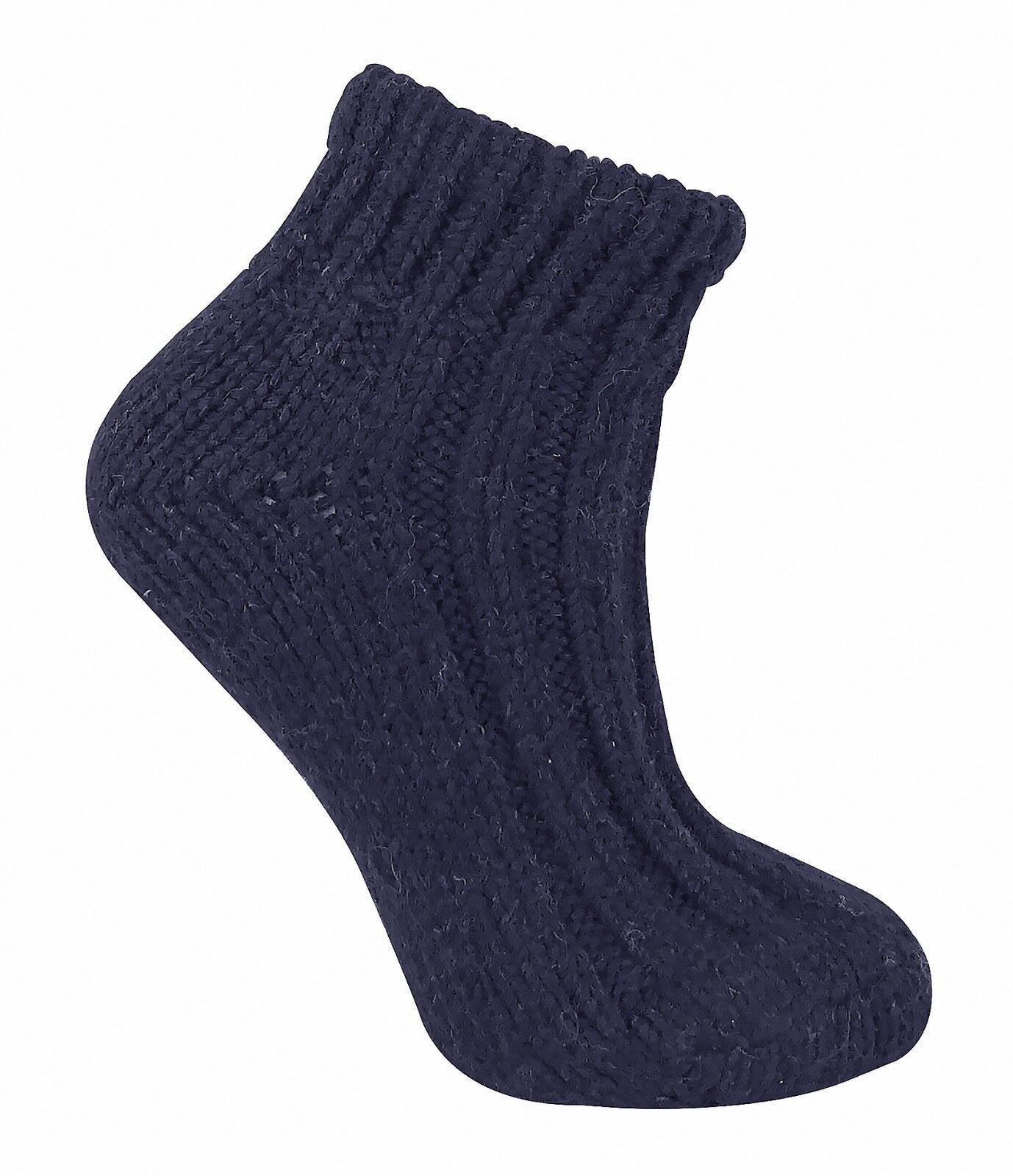 Sock Snob - Womens Chunky Ribbed Low Cut Wool Blend Ankle Boot Socks - Picture 14 of 31