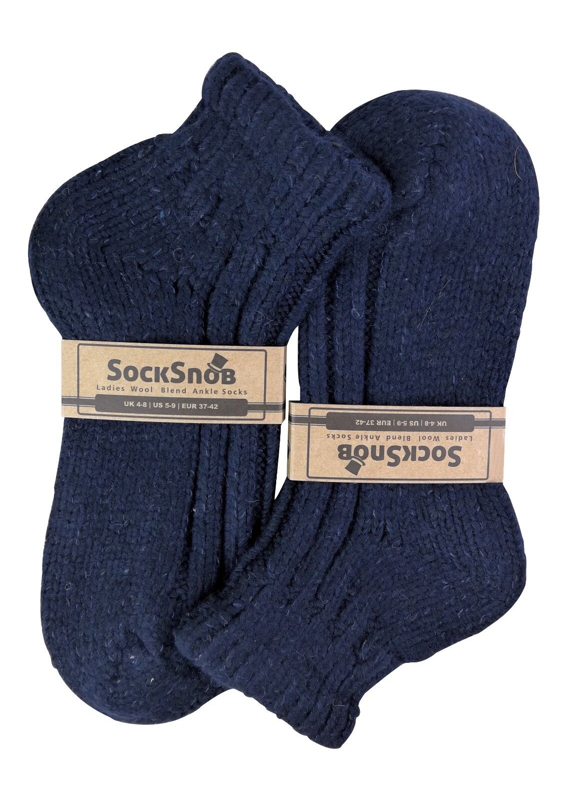 Sock Snob - Womens Chunky Ribbed Low Cut Wool Blend Ankle Boot Socks - Picture 17 of 31