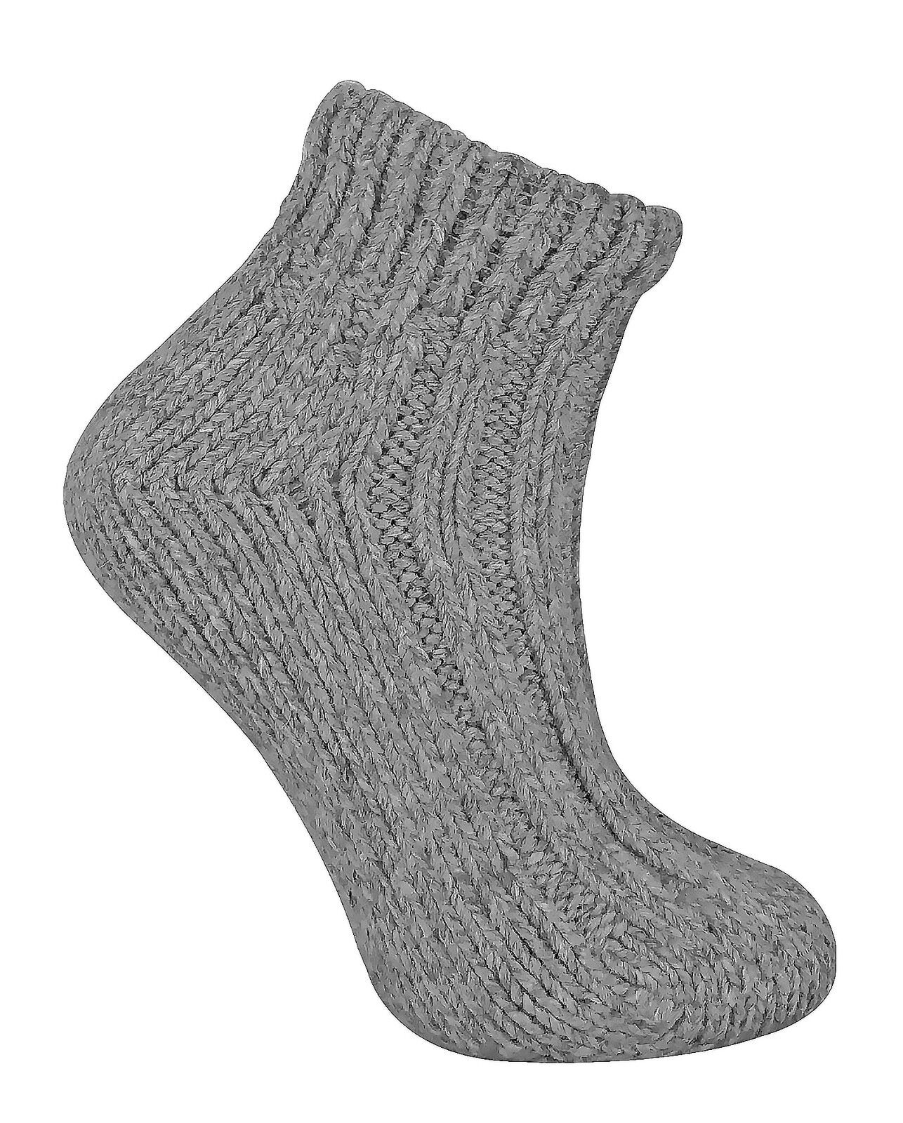 Sock Snob - Womens Chunky Ribbed Low Cut Wool Blend Ankle Boot Socks - Picture 20 of 31