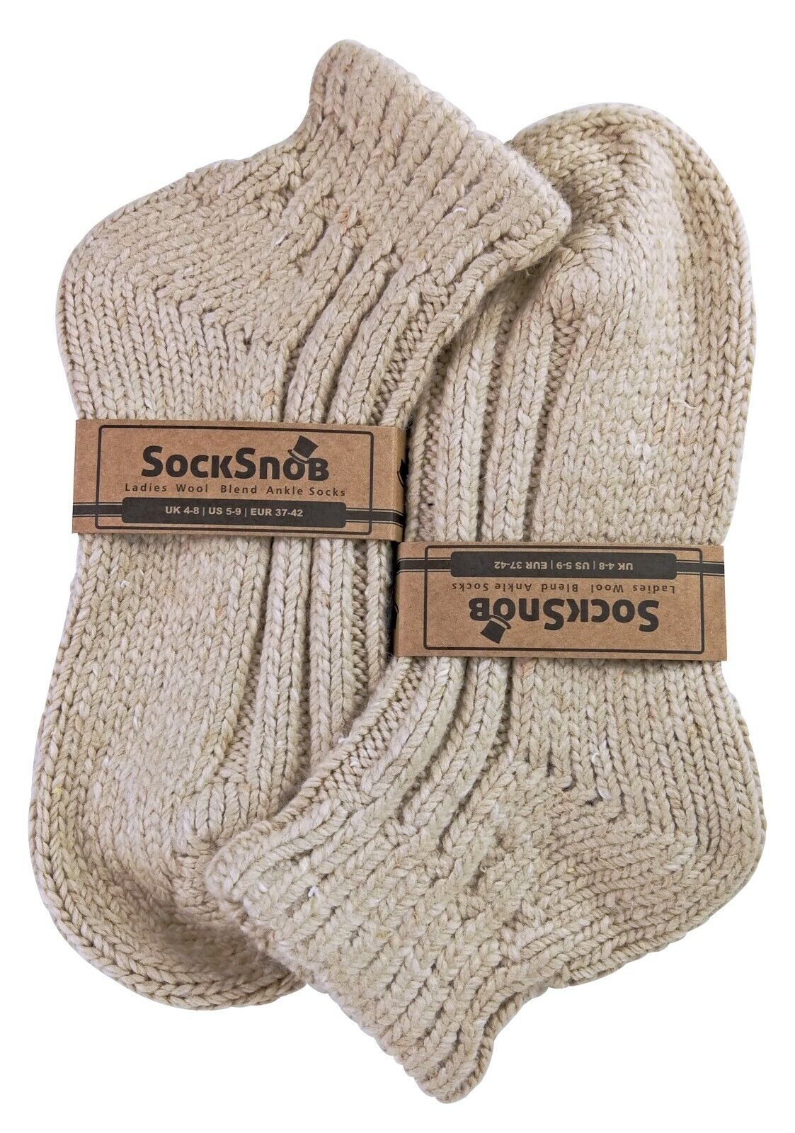 Sock Snob - Womens Chunky Ribbed Low Cut Wool Blend Ankle Boot Socks - Picture 29 of 31